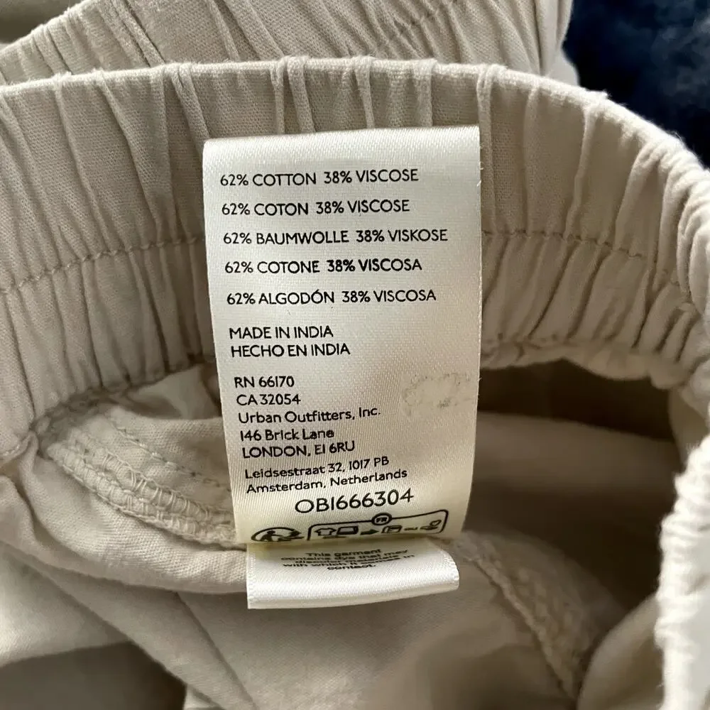 Free People Get Free Poplin Nilla Cream Pull-On Shorts Size M - Picture 6 of 7